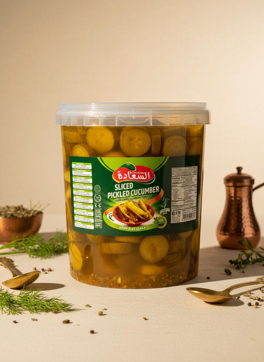 Concombres Marinés en Tranches – AL SAADA – 16kg
