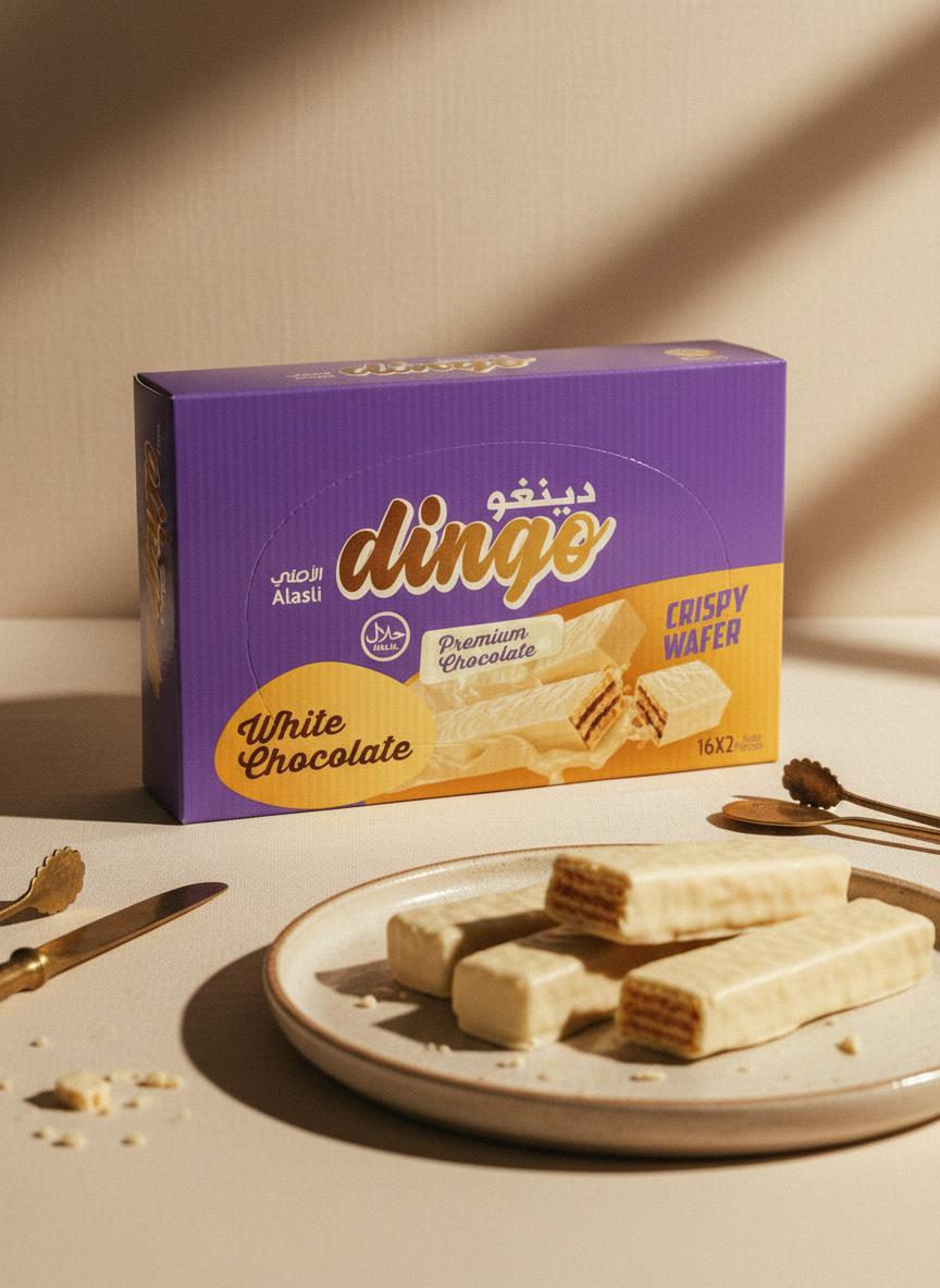 Biscuits Chocolat Blanc Wafer - Dingo - 16x21g