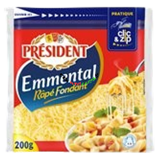 Fromage emmental râpé PRÉSIDENT 200g