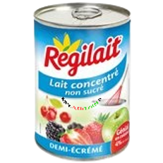 Lait concentré non sucré demi-écrémé REGILAIT 410g