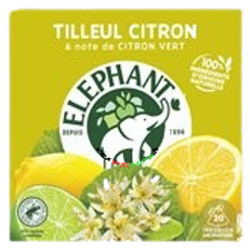 Infusion tilleul citron 20 sachets ÉLÉPHANT 28g