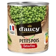 Petits pois extra-fins D'AUCY 560g