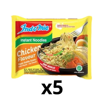 Nouilles poulet halal x5 INDOMIE 70g