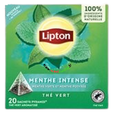 Thé vert menthe intense 20 sachets LIPTON 32g